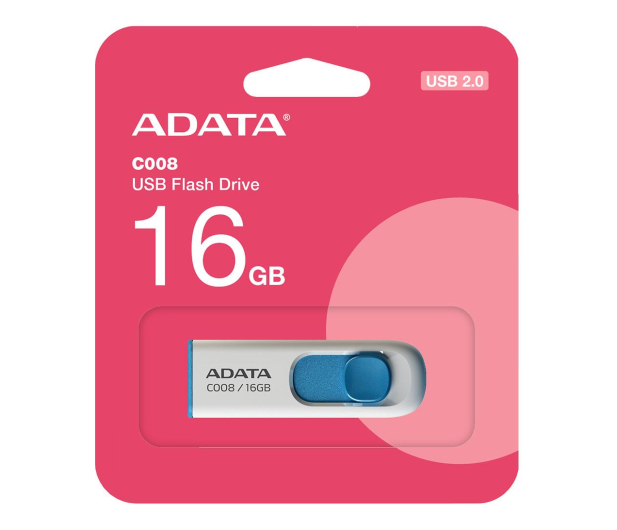 Adata Pendrive C008 16GB Biało-NiebieskiAC008-16G-RWE - 1202722 - zdjęcie